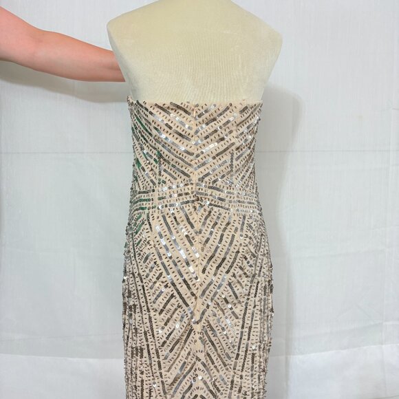 Stylish Sequin Strapless Dress – TEMPERANCE – Size XL (16) - Picture 4 of 6